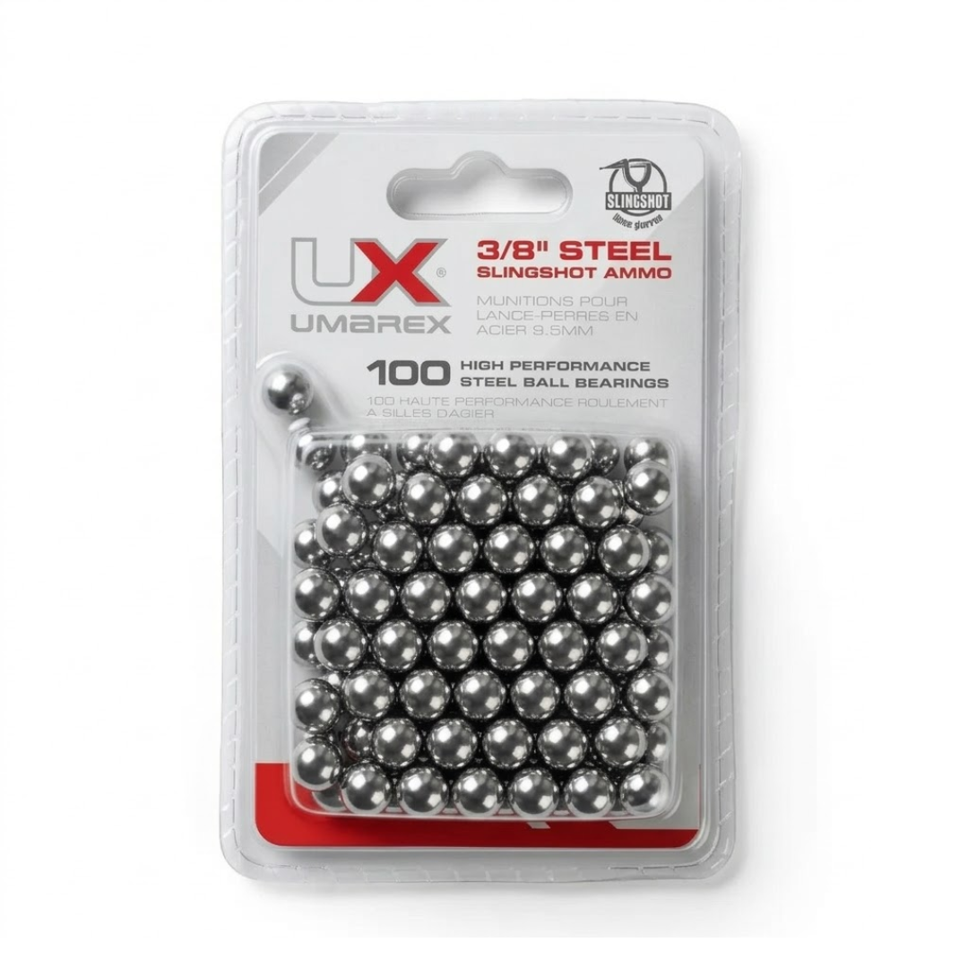 Municion Umarex Para Resortera 3/8¨ 2219003 9.5 mm100 pzas.